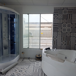 Enchape de baño